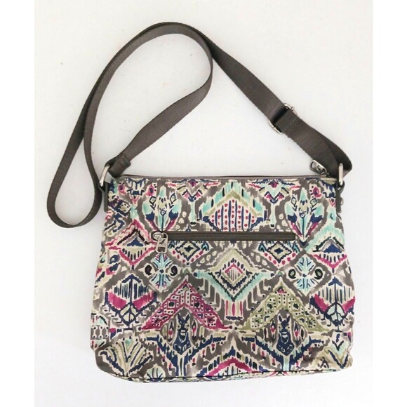 Sakroots Crossbody Artist Circle Printed Nylon Adj Web Strap Lightweight - Picture 5 of 11